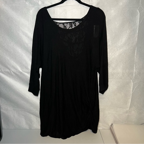 NWT torrid Pullover Lace Back Sweater black women’s size 2XL 100% rayon - Picture 5 of 14